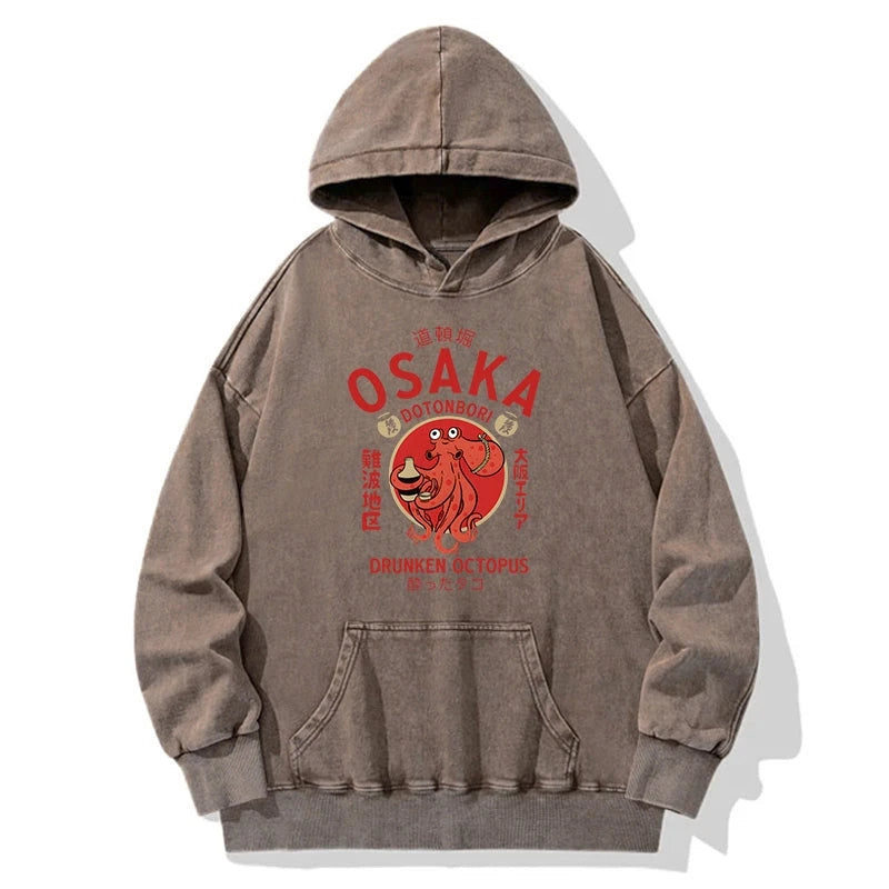 Drunken Octopus Japan Washed Hoodie