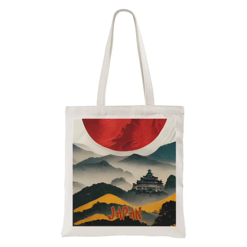 Japanese Mountain Scenery Tote Bag