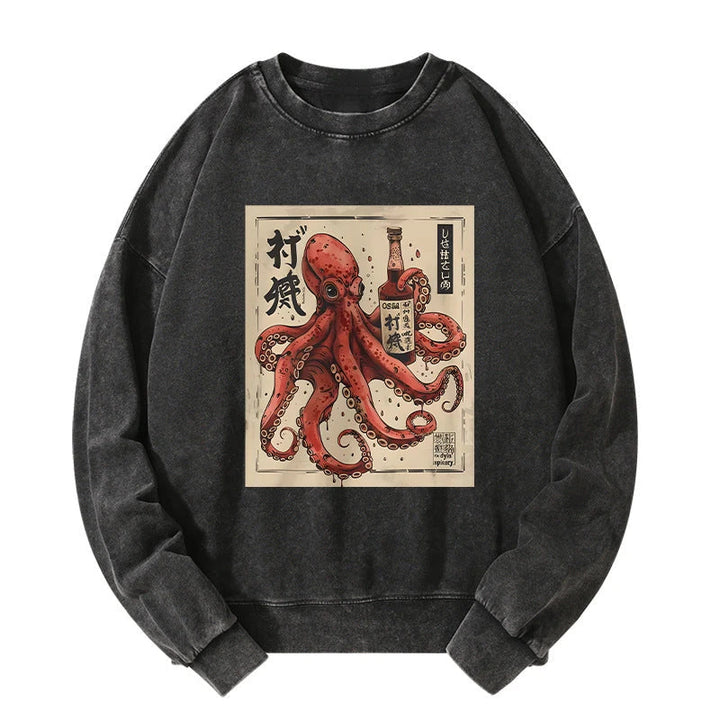 Osaka Sak¨¦ Octopus Washed Sweatshirt