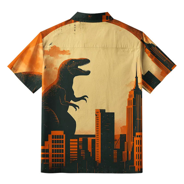 Monster In The City Button-up Shirt