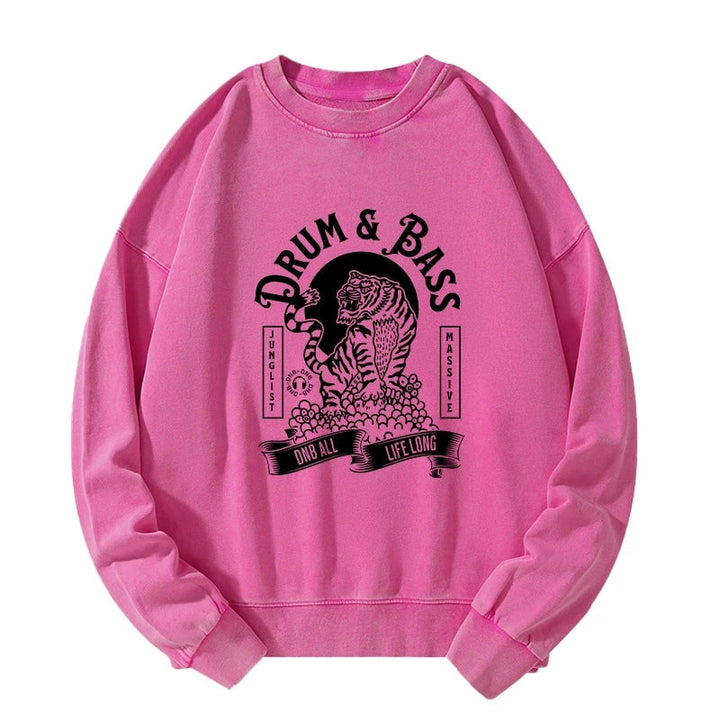 Drum & Bass Tiger Washed Sweatshirt