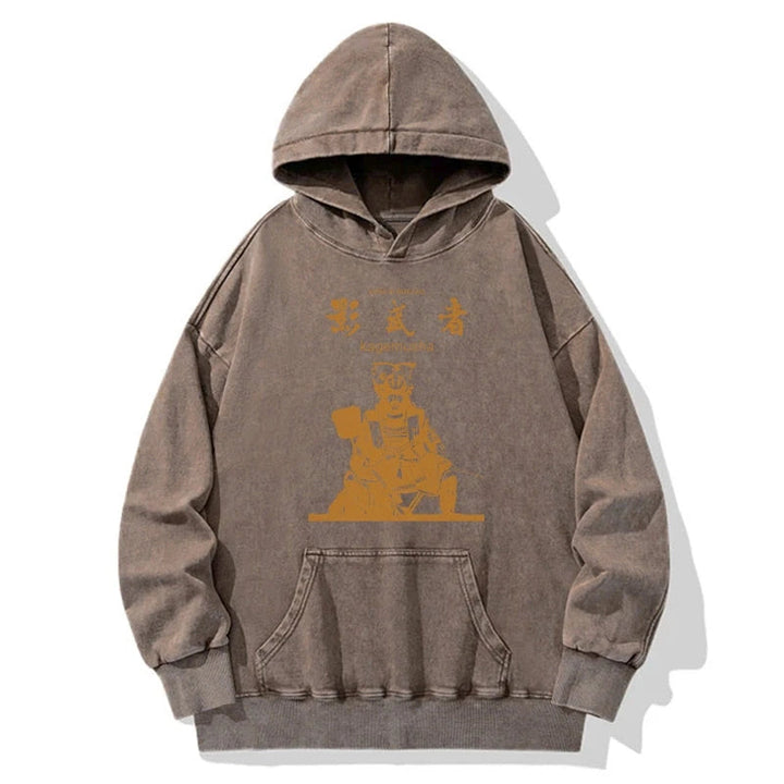 Japanese Shadow Samurai Washed Hoodie