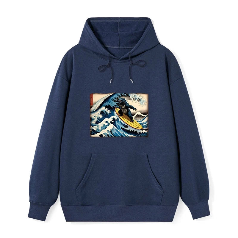 Dinosaur Surfing Japanese Classic Hoodie