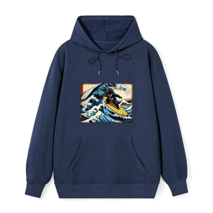 Dinosaur Surfing Japanese Classic Hoodie