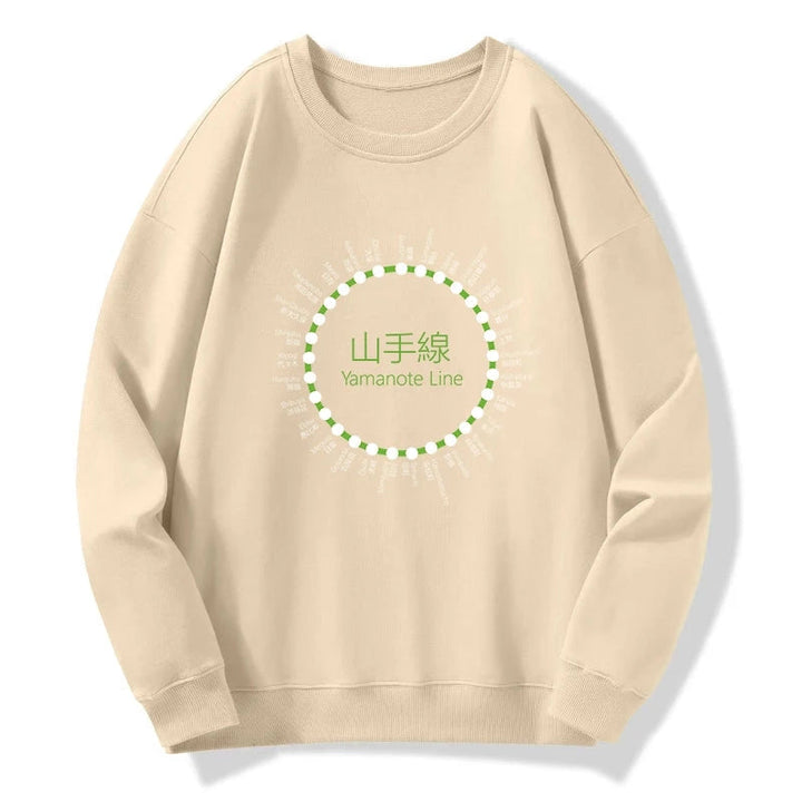 Yamanote Line Stations Circle Sweatshirt