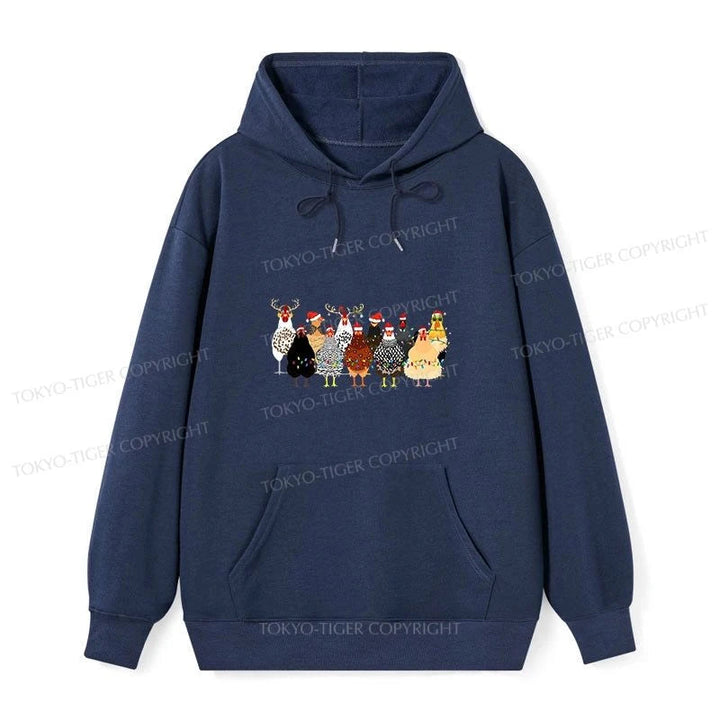 A Flock Of Christmas Chickens Classic Hoodie