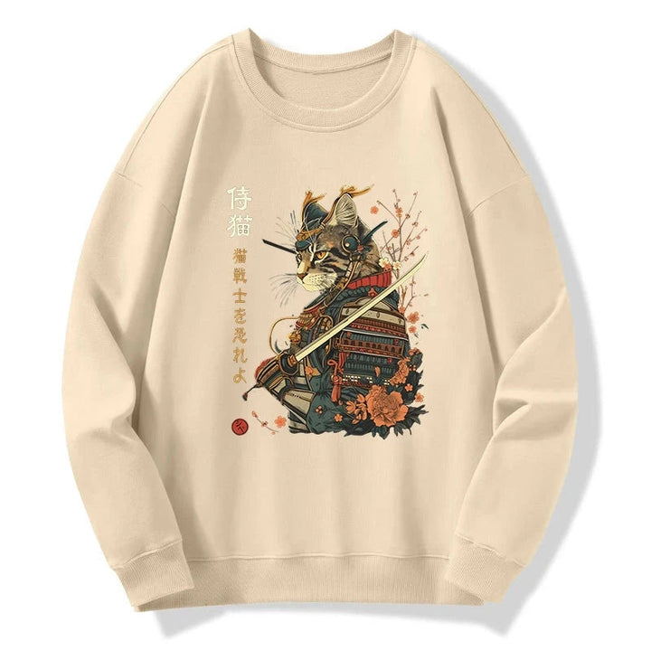 Cat Samurai Japanese Art Sweatshirt