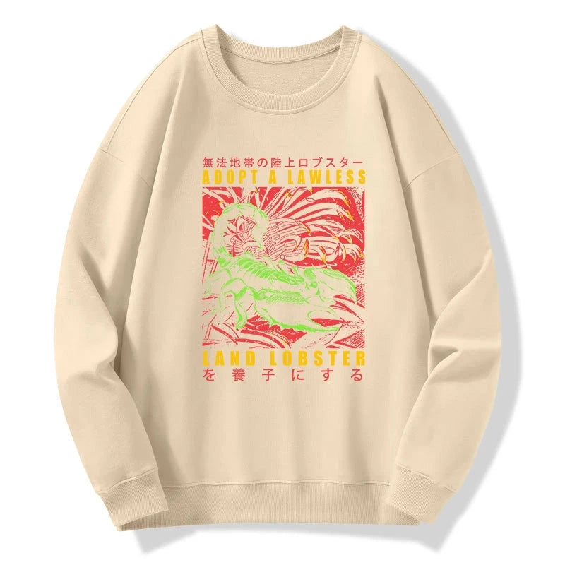 Adopting A Land Lobster Japanese Sweatshirt