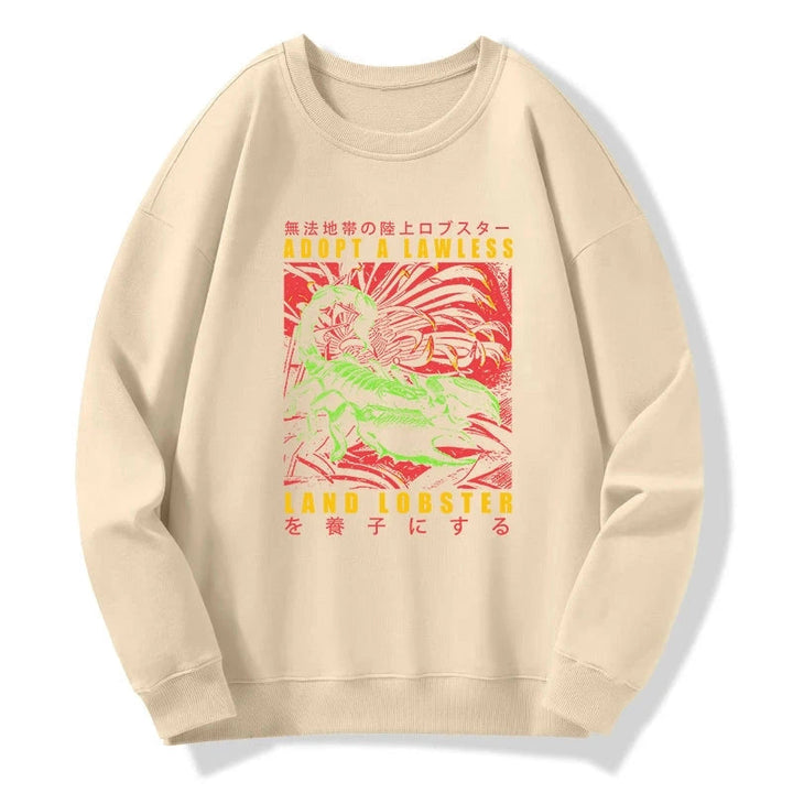 Adopting A Land Lobster Japanese Sweatshirt