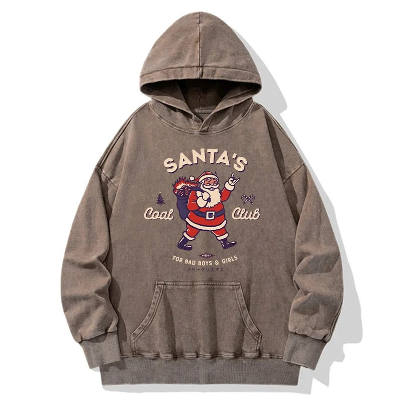 Santa's Coal Club Japan Washed Hoodie
