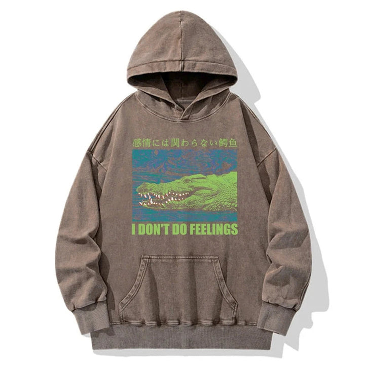 An Emotionless Crocodile Washed Hoodie