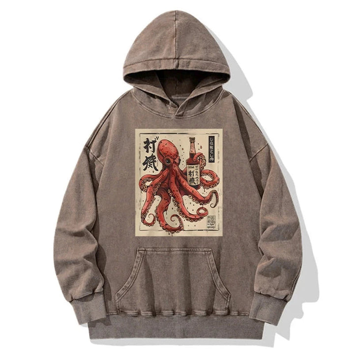 Osaka Sak¨¦ Octopus Washed Hoodie
