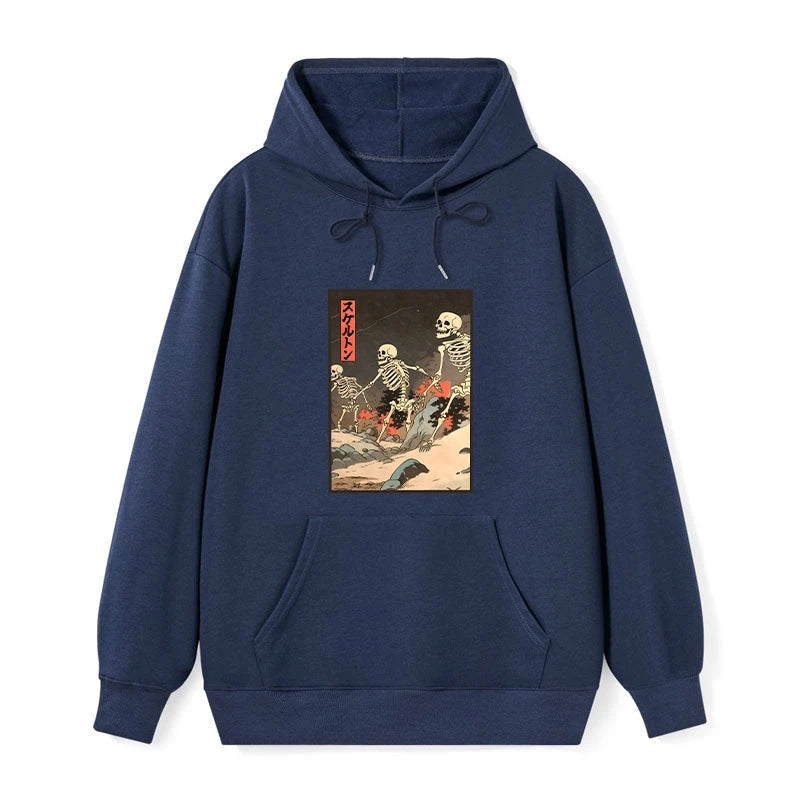 Japanese Rising Skeletons Classic Hoodie