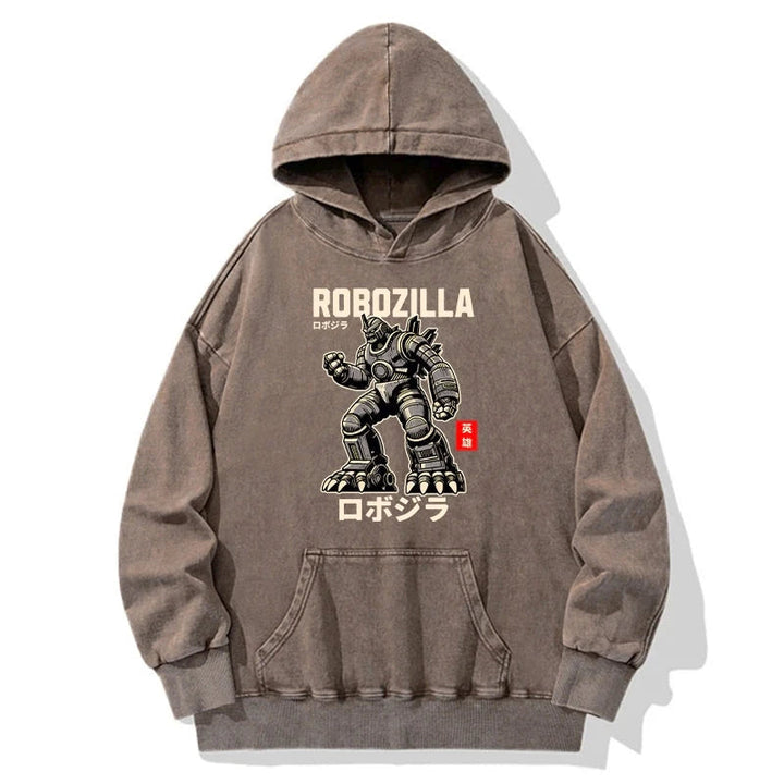 RoboZilla Manga Japanese Washed Hoodie