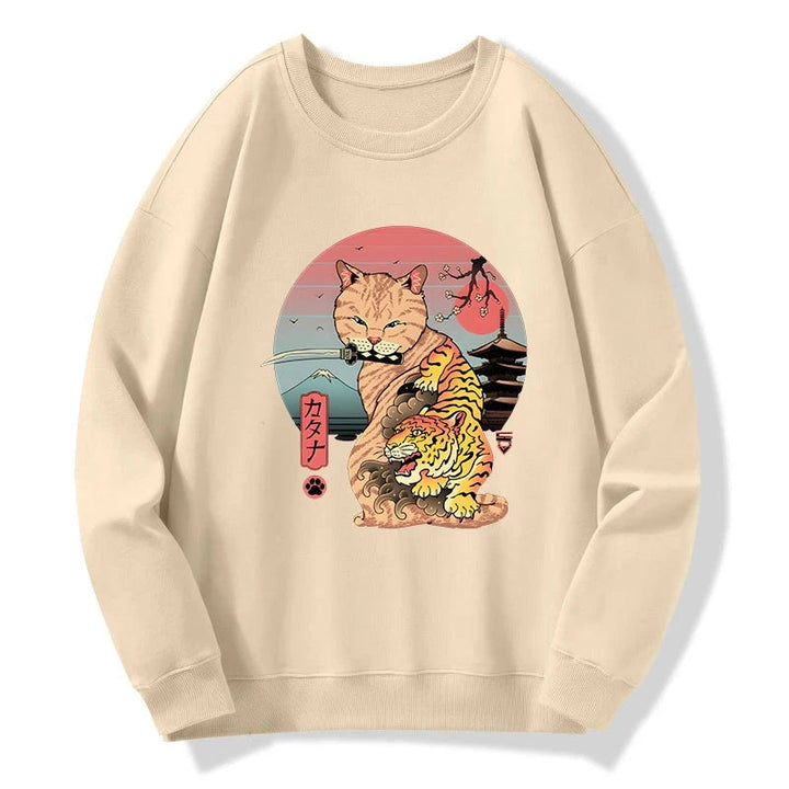 Katana Cat Tattoo Sweatshirt