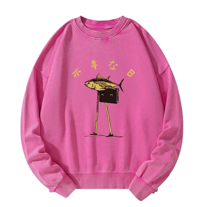 Unlucky Fish Japanese Washed Sweatshirt