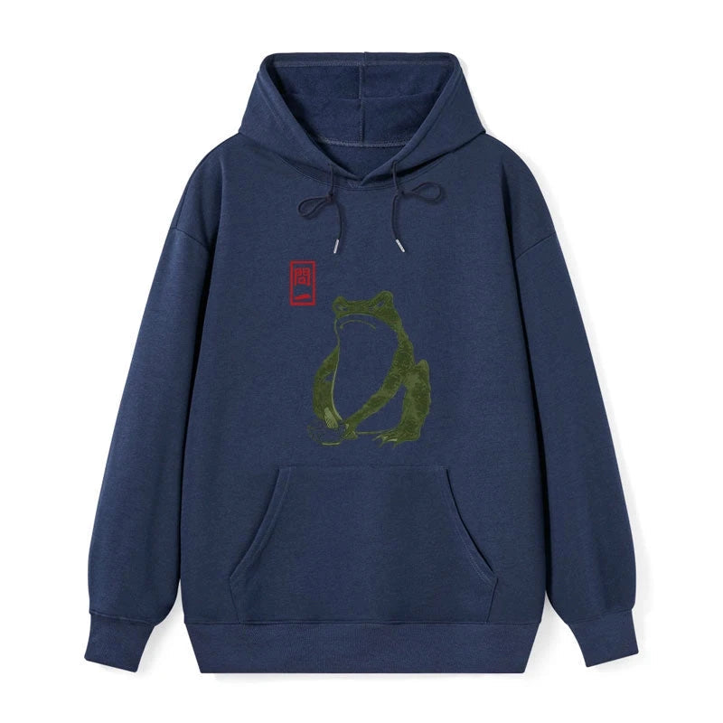 Woodblock Print Frog Classic Hoodie