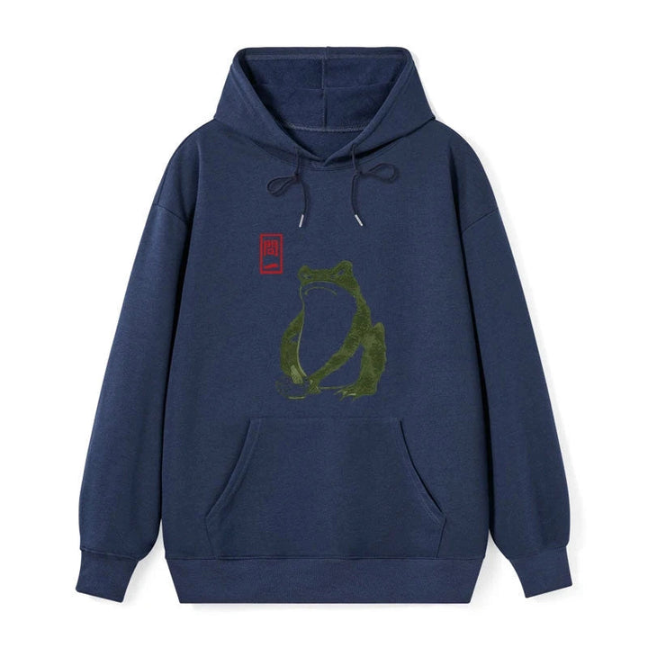 Woodblock Print Frog Classic Hoodie