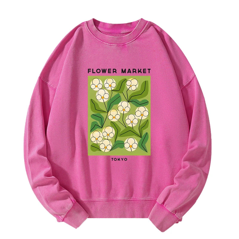 Flower Market Washed Sweatshirt