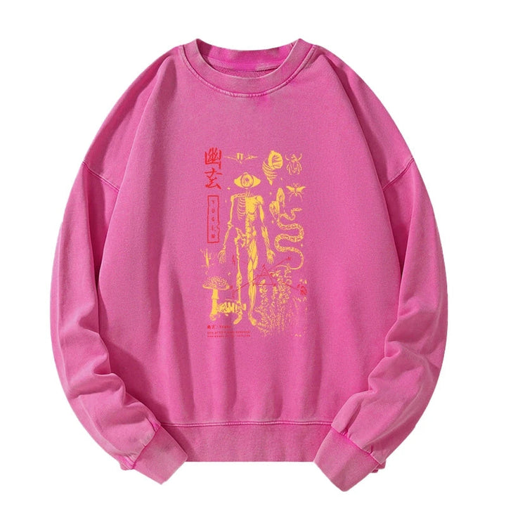 Spooky Ghost Japanese Washed Sweatshirt