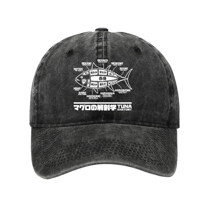 Tuna Dissection Map Japanese Washed Cap