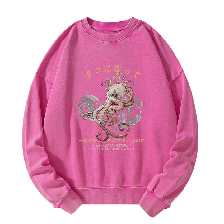 I Wish I Was An Octopus Washed Sweatshirt