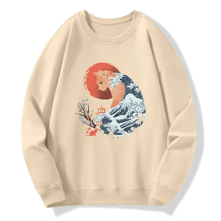 Spirit Cat Wave Japan Sweatshirt