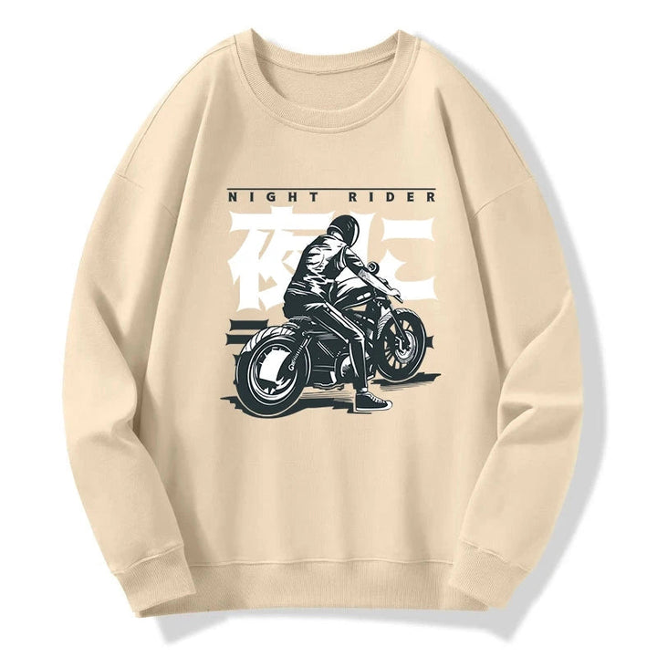 Motorcyclist Japanese Night Rider Sweatshirt