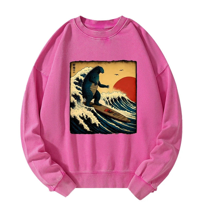 The Great Wave Washed Sweatshirt