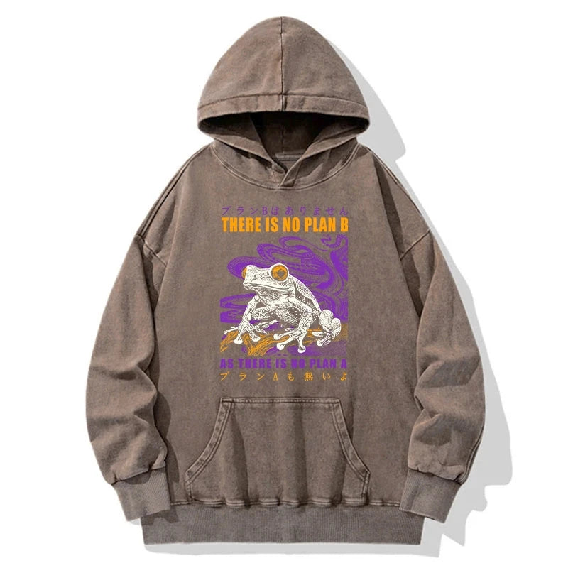 Thers Is No Plan B Frog Washed Hoodie
