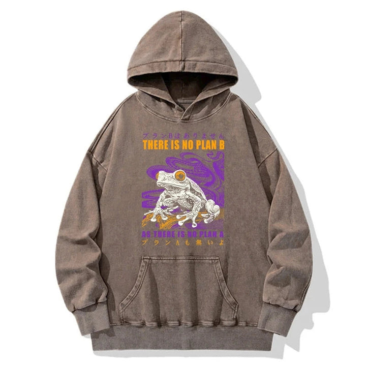 Thers Is No Plan B Frog Washed Hoodie
