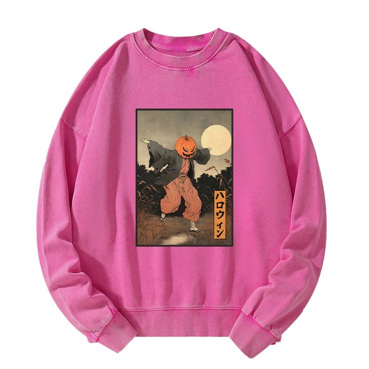 Japanese Pumpkin Monster Washed Sweatshirt