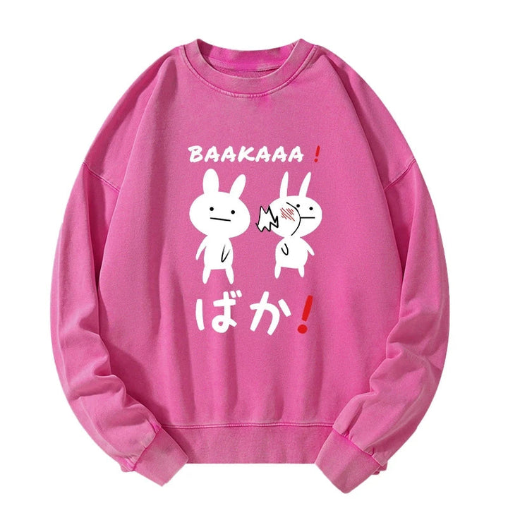 Anime Baka Manga Slap Washed Sweatshirt