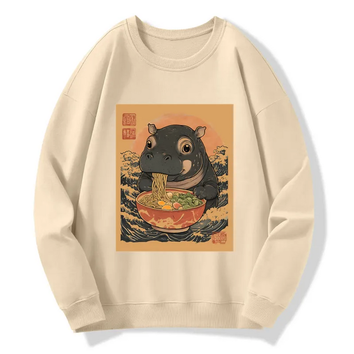 Moo Deng Eat Ramen Sweatshirt