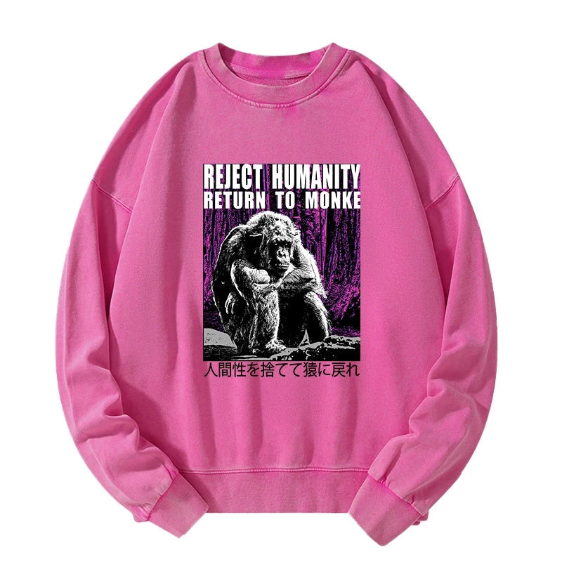 Reject Humanity Return To Monkey Japan Washed Sweatshirt