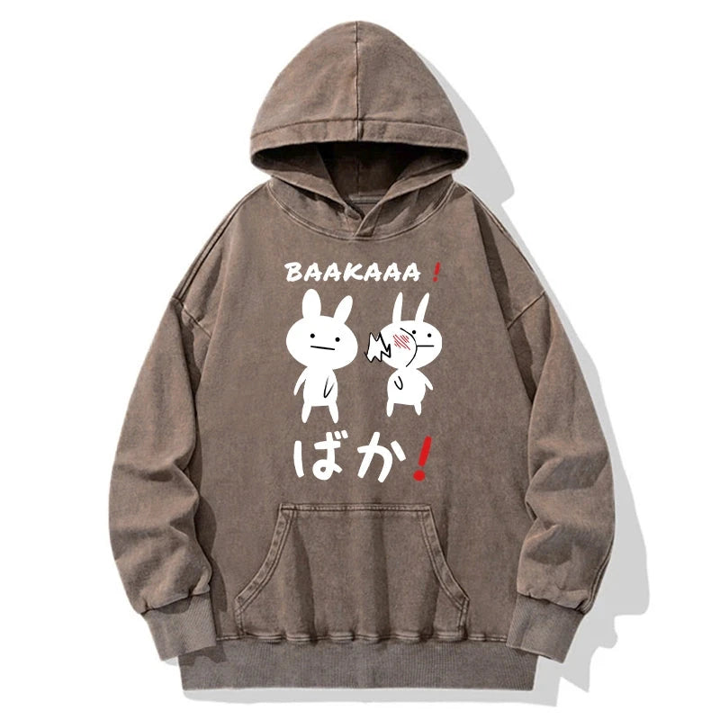 Anime Baka Manga Slap Washed Hoodie