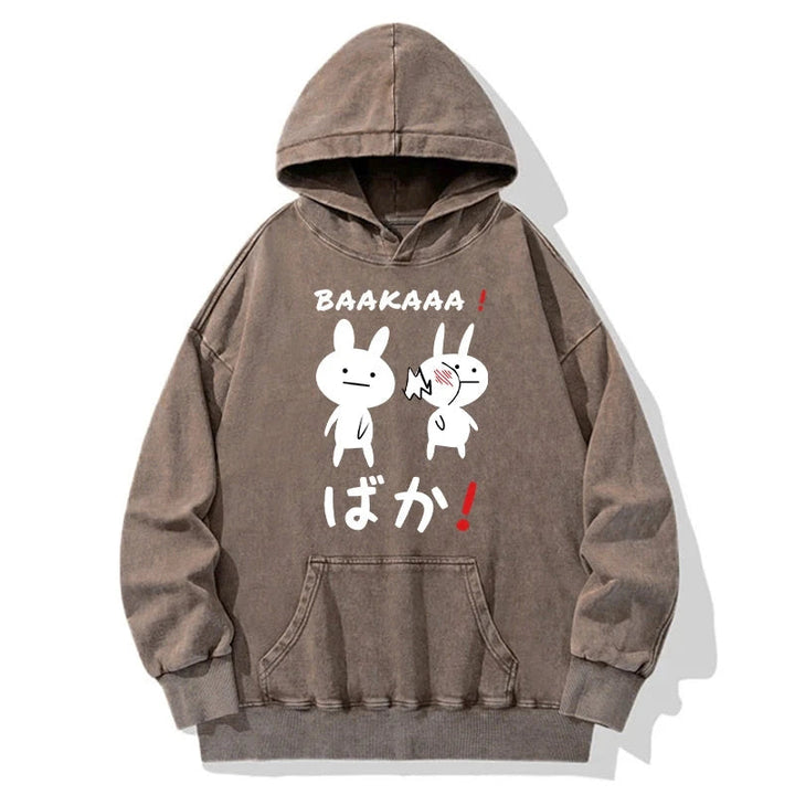 Anime Baka Manga Slap Washed Hoodie