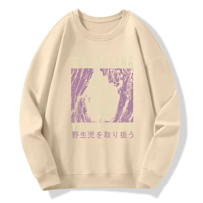 Wrangling Feral Raccoon Kids Sweatshirt