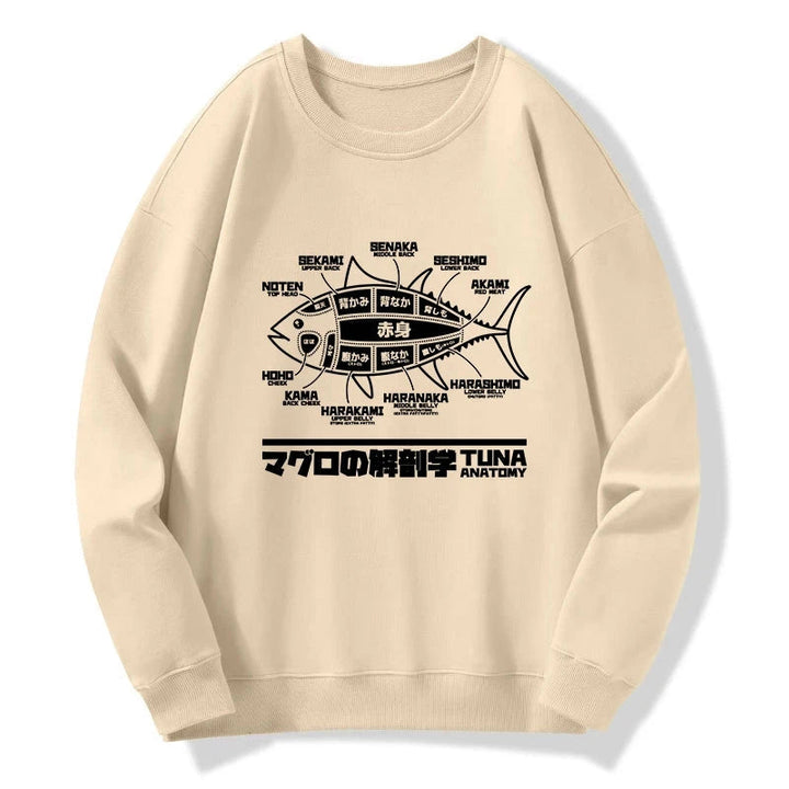 Tuna Dissection Map Japanese Sweatshirt
