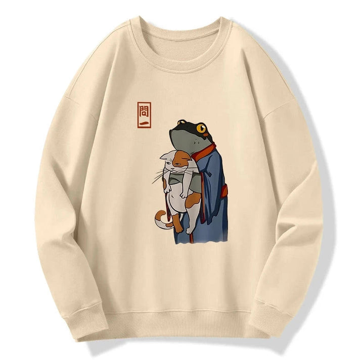 The Frog Holds The Cat Sweatshirt