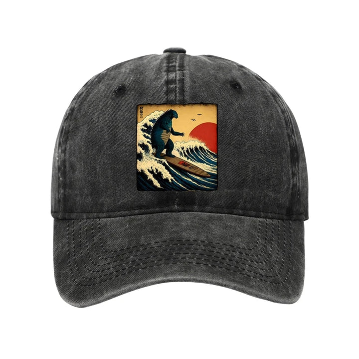 The Great Wave Washed Cap