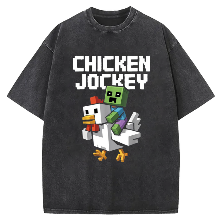 Chicken Jockey Vintage Washed Crew Neck T-Shirt