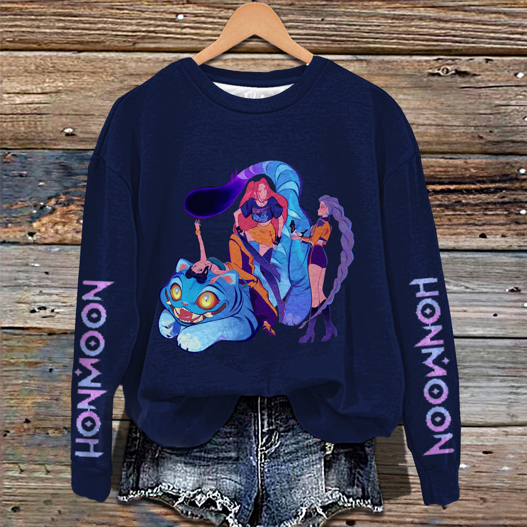 Demon Hunters Huntrix Long Sleeve Casual Top