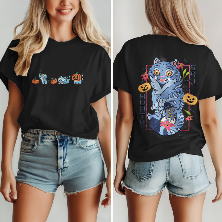 Halloween Demon Hunter Crew Neck T-shirt