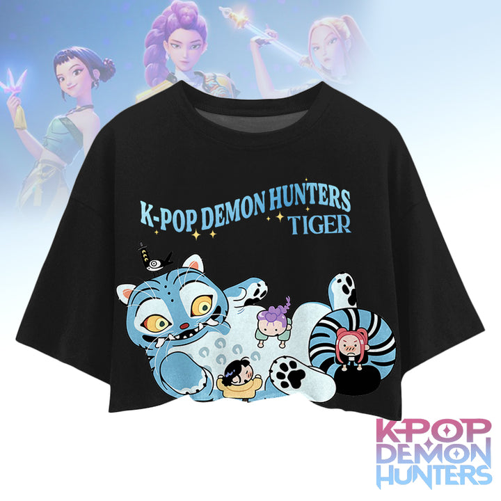 KPOP Demon Hunters Derpy Tiger Crop Top