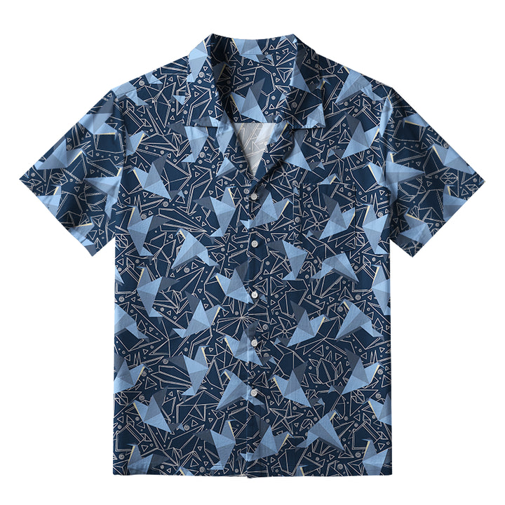 Japanese Traditional Origami Aloha Hawaiian Shirt