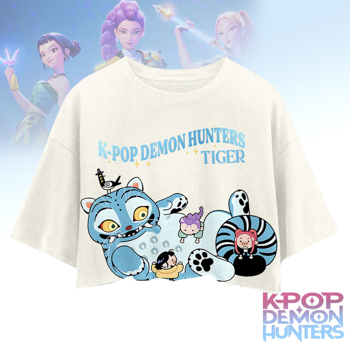 KPOP Demon Hunters Derpy Tiger Crop Top