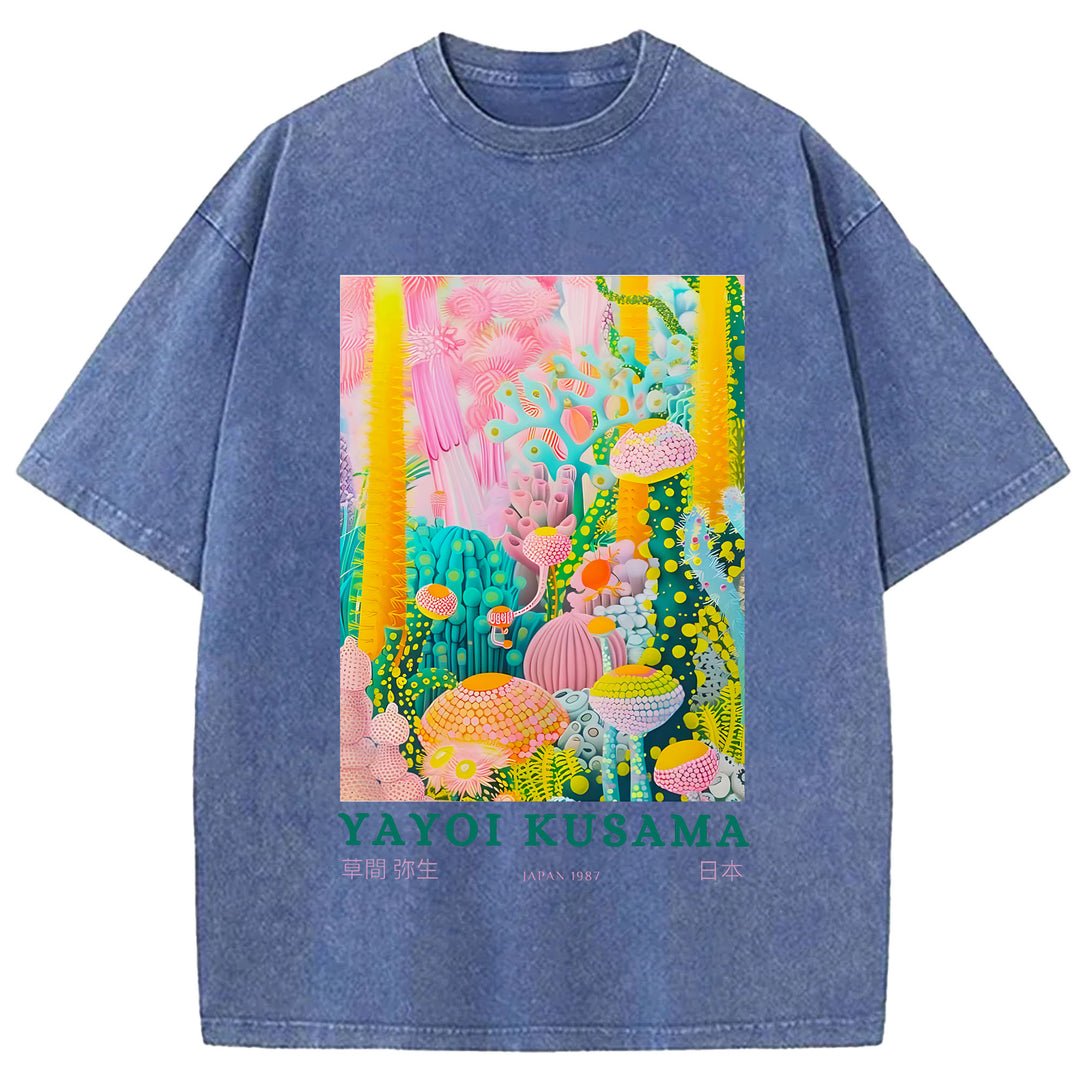 Yayoi Kusama Vintage Washed Crew Neck T-Shirt