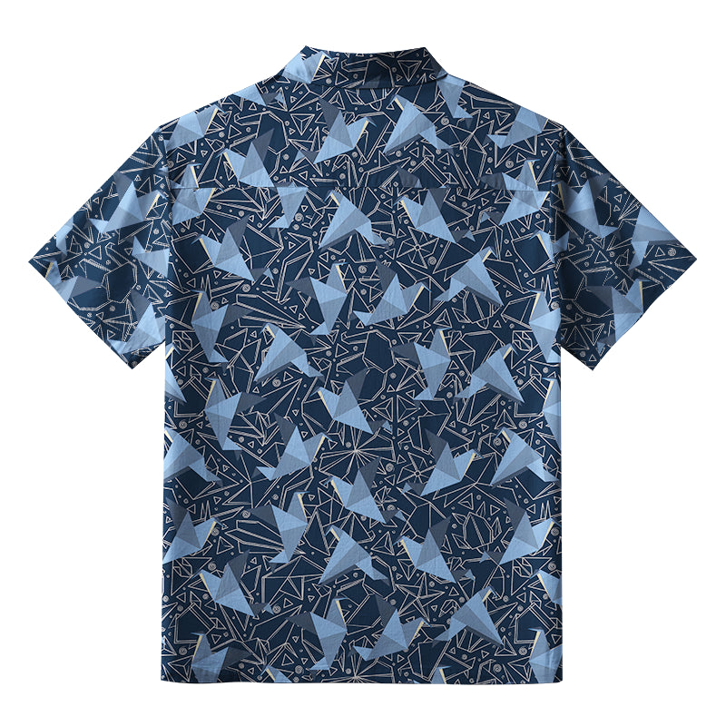 Japanese Traditional Origami Aloha Hawaiian Shirt