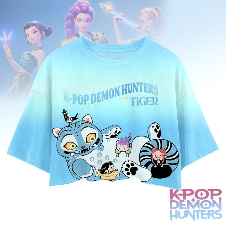 KPOP Demon Hunters Derpy Tiger Crop Top
